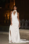 Jenny Yoo Jenny By  Jennifer Plunge Satin Wedding Gown In White