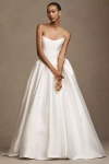 Jenny Yoo Jenny By  Milena Strapless Drop-waist Mikado Wedding Gown In White