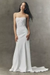 Jenny Yoo Jenny By  Raelyn Strapless Column Wedding Gown In White