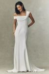 Jenny Yoo Jenny By  Suri Off-shoulder Crepe Wedding Gown In White