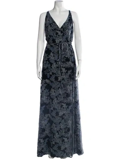 Pre-owned Jenny Yoo Nylon Long Dress In Blue