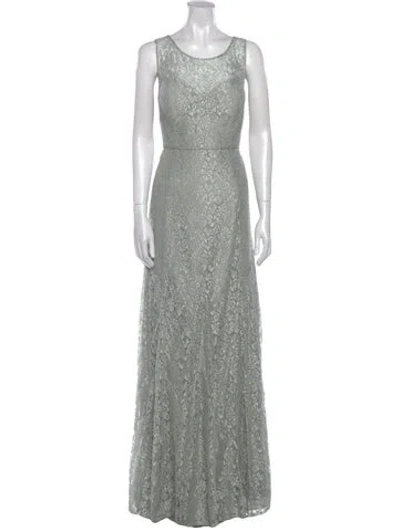Pre-owned Jenny Yoo Nylon Long Dress W/ Tags In Gray