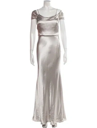 Pre-owned Jenny Yoo Off-the-shoulder Long Dress
