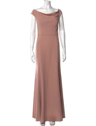 Pre-owned Jenny Yoo Off-the-shoulder Long Dress In Pink