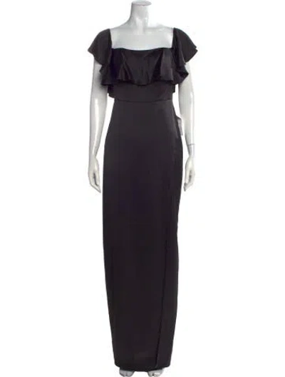 Pre-owned Jenny Yoo Off-the-shoulder Long Dress W/ Tags In Black