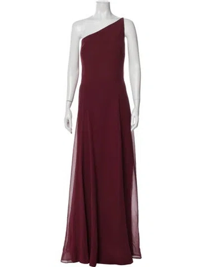 Pre-owned Jenny Yoo One-shoulder Long Dress In Brown