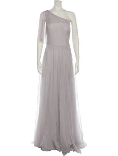 Pre-owned Jenny Yoo One-shoulder Long Dress In Multi