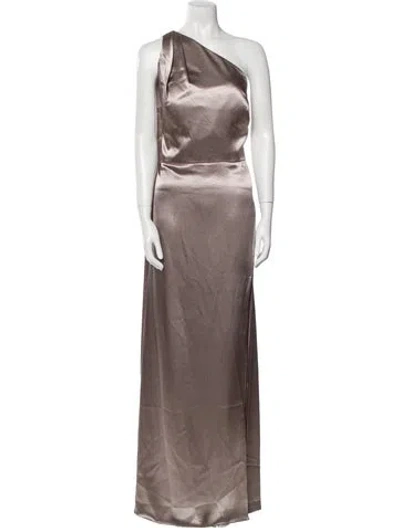 Pre-owned Jenny Yoo One-shoulder Long Dress In Neutral