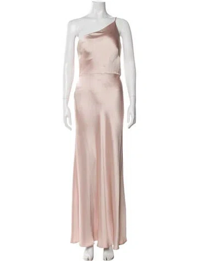 Pre-owned Jenny Yoo One-shoulder Long Dress In Neutral