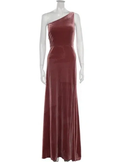 Pre-owned Jenny Yoo One-shoulder Long Dress In Pink