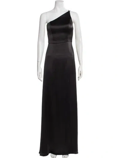 Pre-owned Jenny Yoo One-shoulder Long Dress W/ Tags In Black