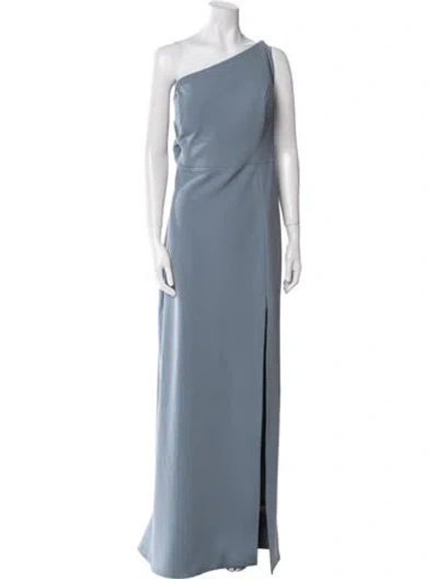 Pre-owned Jenny Yoo One-shoulder Long Dress W/ Tags In Blue