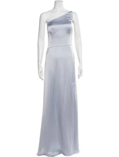 Pre-owned Jenny Yoo One-shoulder Long Dress W/ Tags In Blue