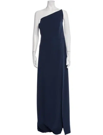 Pre-owned Jenny Yoo One-shoulder Long Dress W/ Tags In Blue