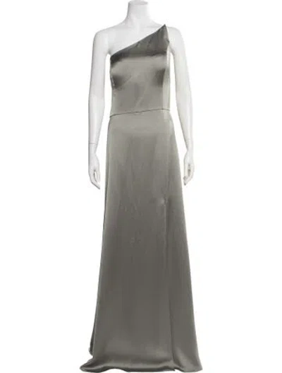 Pre-owned Jenny Yoo One-shoulder Long Dress W/ Tags In Green