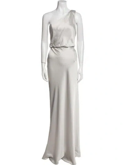 Pre-owned Jenny Yoo One-shoulder Long Dress W/ Tags In Neutral