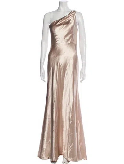 Pre-owned Jenny Yoo One-shoulder Long Dress W/ Tags In Neutral