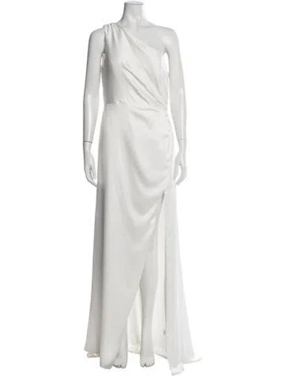 Pre-owned Jenny Yoo One-shoulder Long Dress W/ Tags In Neutrals