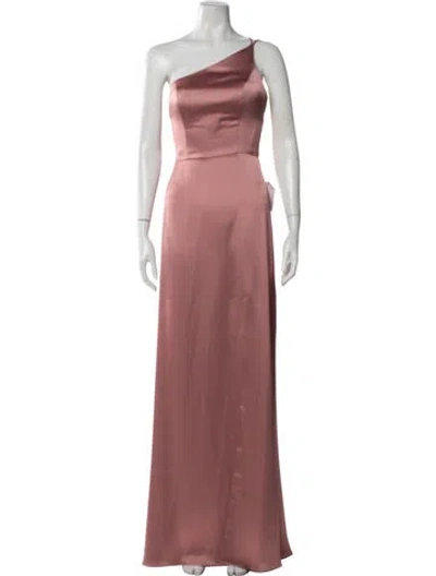Pre-owned Jenny Yoo One-shoulder Long Dress W/ Tags In Pink