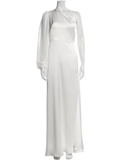 Pre-owned Jenny Yoo One-shoulder Long Dress W/ Tags In White