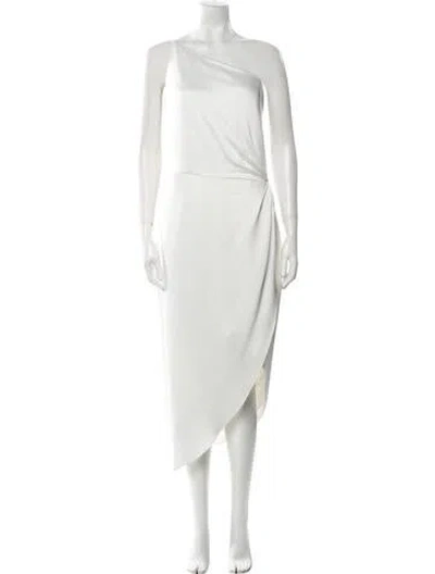 Pre-owned Jenny Yoo One-shoulder Long Dress In White