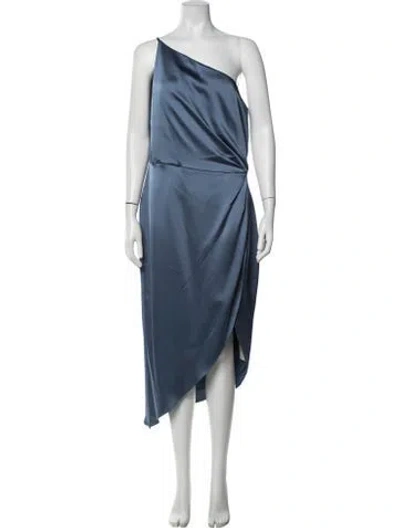 Pre-owned Jenny Yoo One-shoulder Midi Length Dress W/ Tags In Multicolor