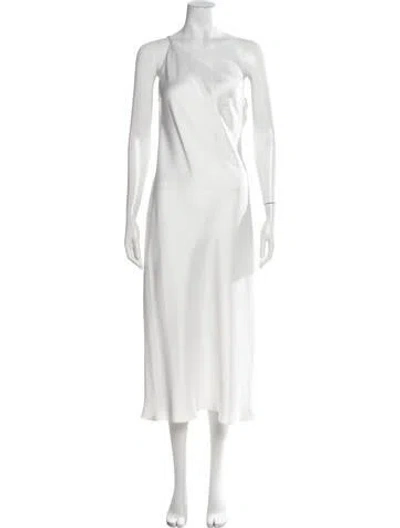 Pre-owned Jenny Yoo One-shoulder Midi Length Dress W/ Tags In Neutrals