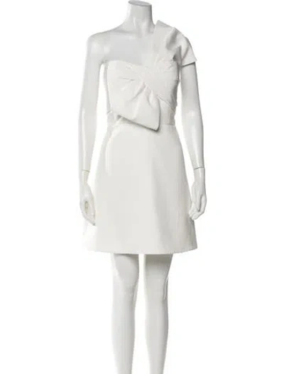 Pre-owned Jenny Yoo One-shoulder Mini Dress W/ Tags In Neutrals