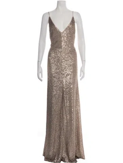 Pre-owned Jenny Yoo Patterned Long Dress In Multicolor