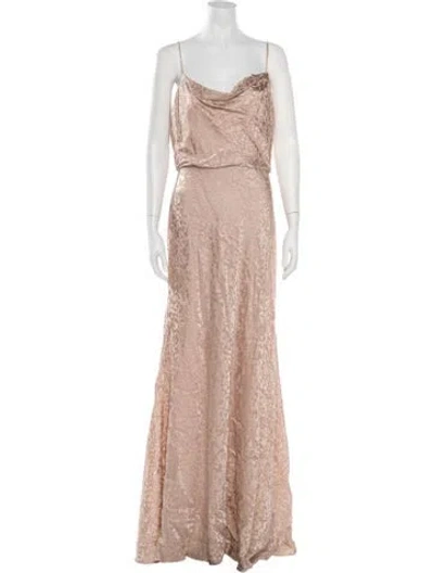 Pre-owned Jenny Yoo Patterned Long Dress In Neutrals