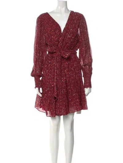 Pre-owned Jenny Yoo Printed Mini Dress In Red