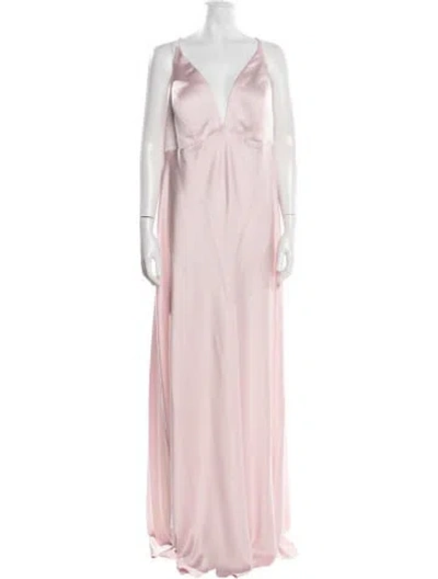 Pre-owned Jenny Yoo Satin Long Dress W/ Tags In Pink