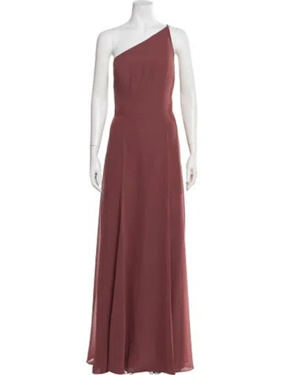 Pre-owned Jenny Yoo Satin Long Dress W/ Tags In Pink