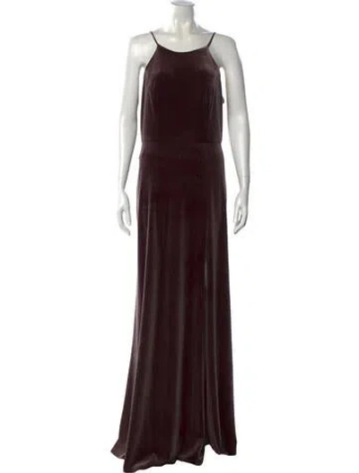Pre-owned Jenny Yoo Scoop Neck Long Dress W/ Tags In Brown