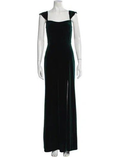 Pre-owned Jenny Yoo Square Neckline Long Dress In Black