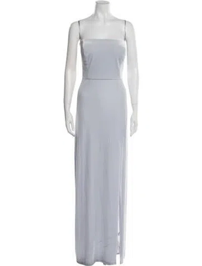 Pre-owned Jenny Yoo Square Neckline Long Dress In Blue