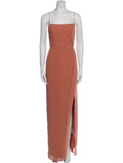 Pre-owned Jenny Yoo Square Neckline Long Dress In Neutral