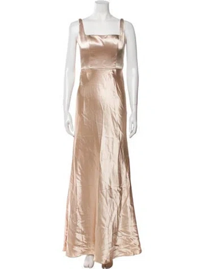 Pre-owned Jenny Yoo Square Neckline Long Dress In Neutral
