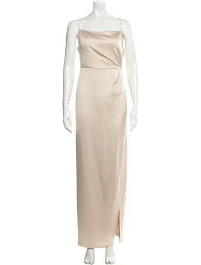 Pre-owned Jenny Yoo Square Neckline Long Dress In Neutral