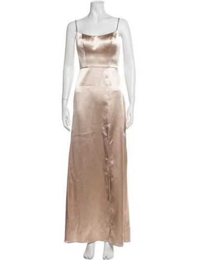 Pre-owned Jenny Yoo Square Neckline Long Dress In Neutral