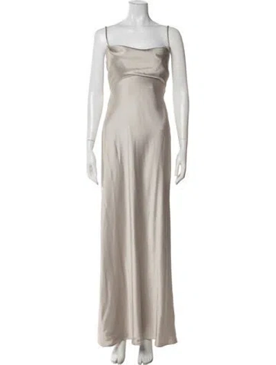 Pre-owned Jenny Yoo Square Neckline Long Dress In Neutral