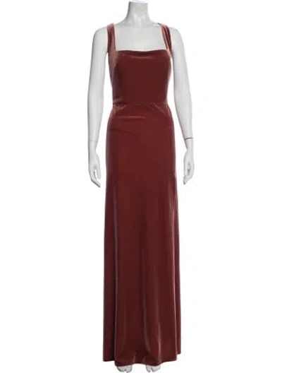 Pre-owned Jenny Yoo Square Neckline Long Dress In Neutrals
