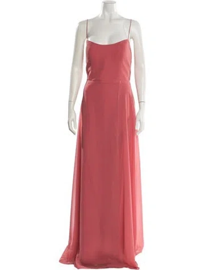 Pre-owned Jenny Yoo Square Neckline Long Dress In Pink