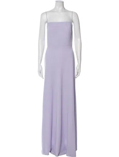 Pre-owned Jenny Yoo Square Neckline Long Dress In Purple