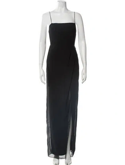 Pre-owned Jenny Yoo Square Neckline Long Dress W/ Tags In Black