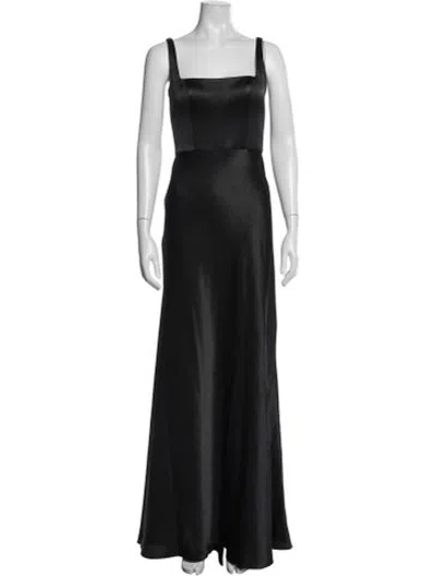 Pre-owned Jenny Yoo Square Neckline Long Dress W/ Tags In Black