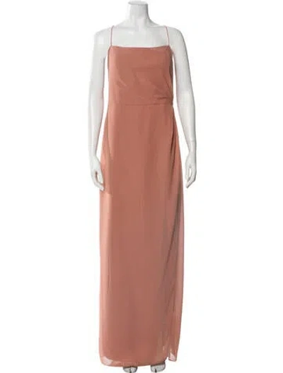 Pre-owned Jenny Yoo Square Neckline Long Dress W/ Tags In Neutral