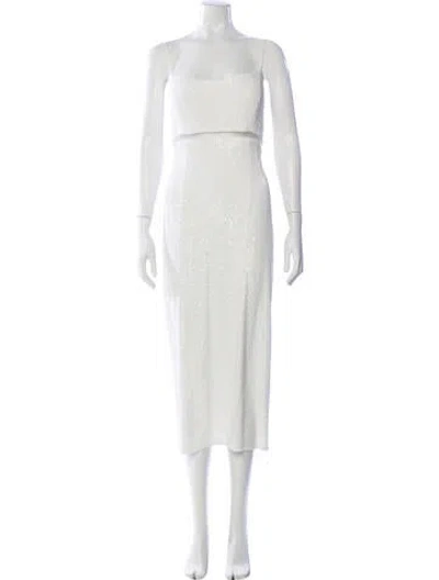 Pre-owned Jenny Yoo Square Neckline Long Dress W/ Tags In Neutral