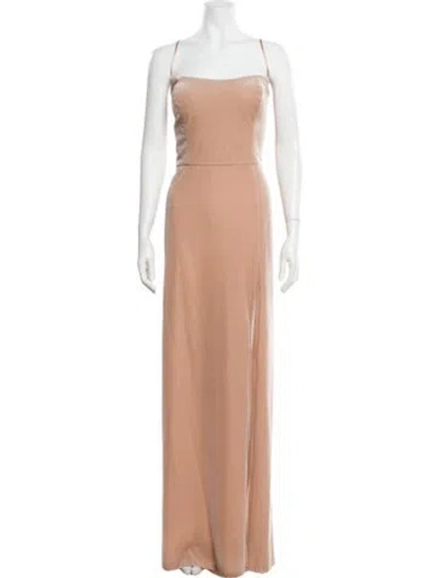 Pre-owned Jenny Yoo Square Neckline Long Dress W/ Tags In Neutral
