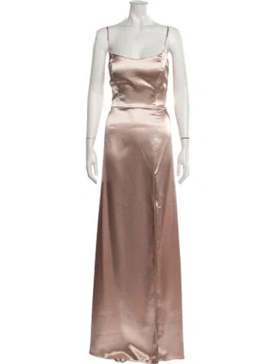 Pre-owned Jenny Yoo Square Neckline Long Dress W/ Tags In Neutrals